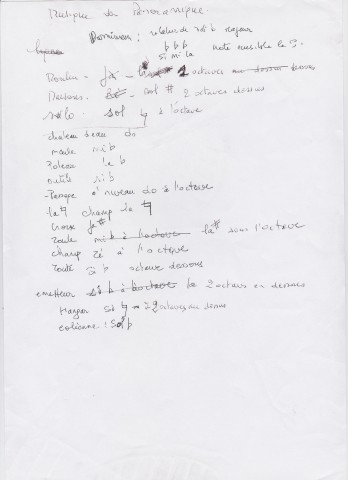 Notes de travail, 2012 -01